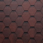 TEGOLA Střešní šindel ECO ROOF Hexagonal 209 RED - červená, cena za m2